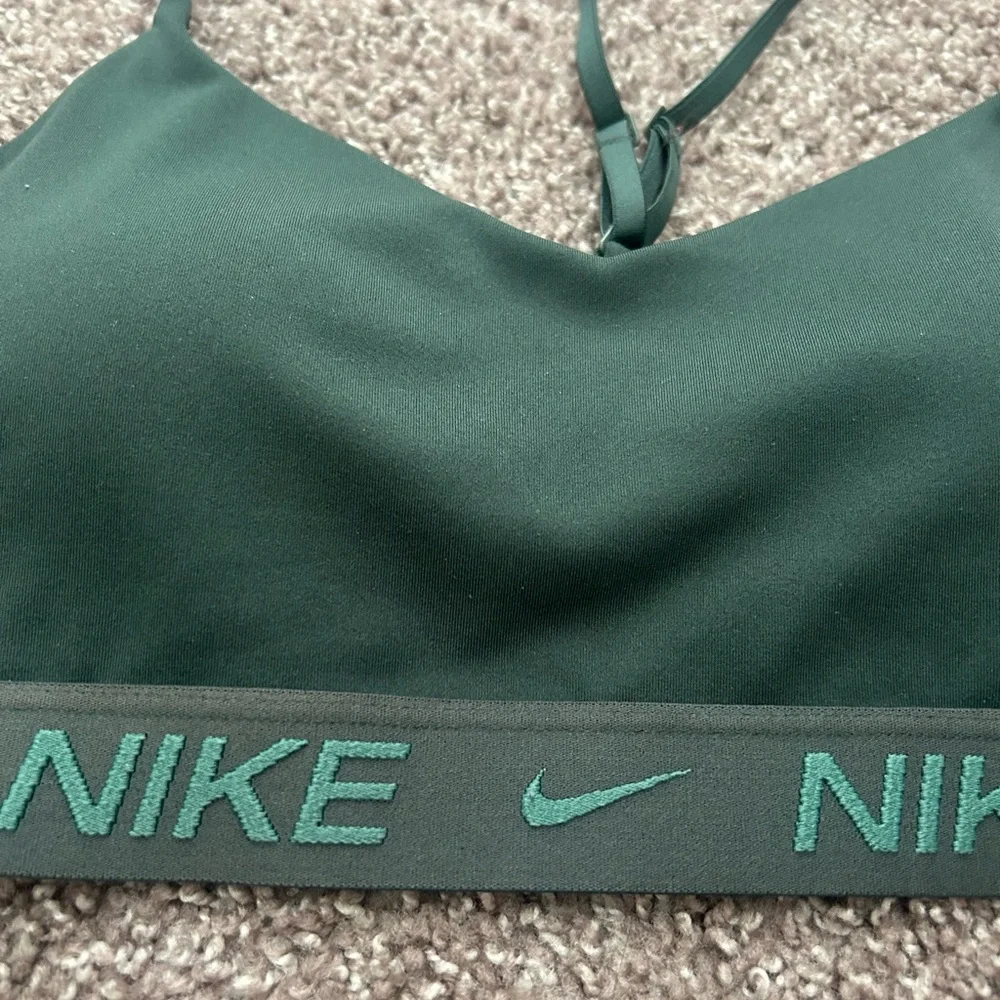 Nike Dark Green Strappy Sports Bra - Picture 3 of 4